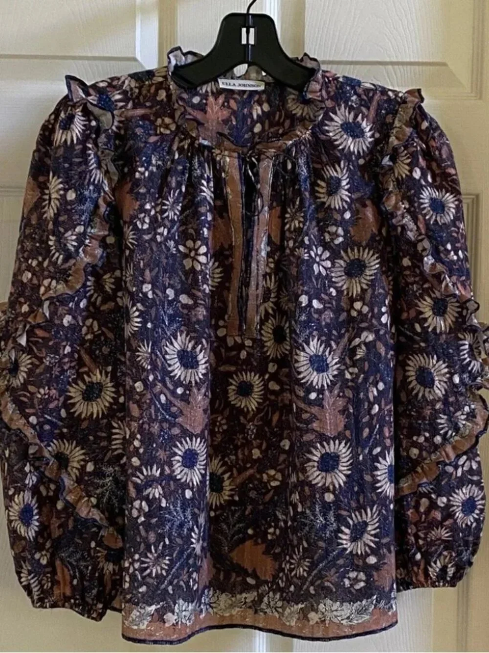 Ulla Johnson Obsidian Manet Blouse Sz 0/XS